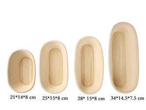 XH ovale da 10 pollici intrecciato a mano <span class=keywords><strong>in</strong></span> Rattan naturale craft bread Sourdough Banneton Proofing Basket set con cestini regalo <span class=keywords><strong>in</strong></span> tessuto di rivestimento alla rinfusa - Product Image 2