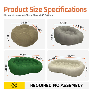 Sofá Modular Moderno Comprimido al Vacío, Sofá Burbuja Multiusos de 1, <span class=keywords><strong>2</strong></span> y <span class=keywords><strong>3</strong></span> Plazas, Sofás Curvos de Compresión Tipo Fútbol - Product Image 4