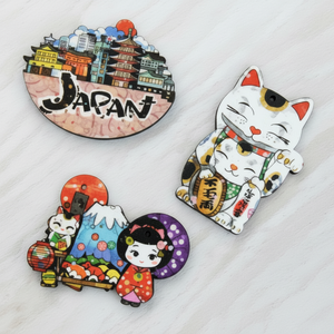 Imán de nevera de recuerdo japonés para mostrar tus recuerdos de viaje - Product Image 1