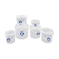 Récipients de crème glacée de biscuits de marque personnalisée matériel de pp rendu hermétique 1/2/3/4/5/6/7/8/9/10 L seau en plastique de beurre d'arachide