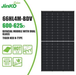 Jinko Tiger Neo 66HL4M-BDV Doppelglas-Bifacial-Modul 605W 610W 615W 620W 625W 630W PV-Panel-Solarmodule - Product Image 2