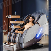 2026 Luxuriöser Tragbarer Ganzkörper-Massagesessel mit Schwerelosigkeit, PU-Leder, Tiefenkneten, Wärmetherapie, Vibration und Bluetooth-Musikplayer