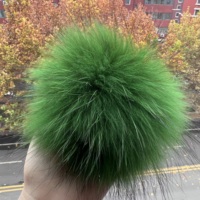Echte Fell-Pompons 15cm DIY Waschbärfell Pompons Bälle Natürliche Fellbommeln für Hüte Taschen Schuhe Accessoires