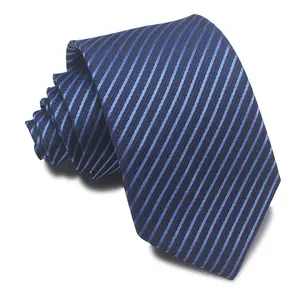 Полиэстер жаккардовый полосатый галстук мужской деловой галстук Официальное Платье Повседневный галстук
