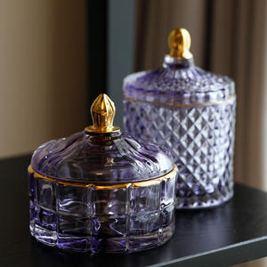 Porte-bougie vintage vide en <span class=keywords><strong>verre</strong></span>, en améthyste, aromathérapie multicolore, pot <span class=keywords><strong>de</strong></span> Luxe en vrac - Product Image 3