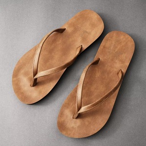 Tongs pour hommes à enfiler, à bout ouvert, sandales décontractées d'extérieur, pour le printemps/été, antidérapantes, respirantes, avec empeigne en peluche et semelle intermédiaire en caoutchouc - Product Image 5