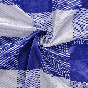 Бело-синяя ткань для матраса в клетку, трикотажная ткань с импортным узором из Китая - Product Image 6