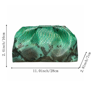 Bolso de mano de piel sintética con estampado animal para mujer, bolso de noche con diamantes de imitación de 11.0 pulgadas para fiesta de boda - Product Image 2