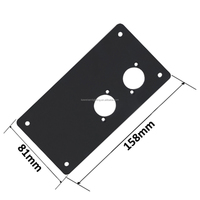 Métal haut-parleur boîte terminal jack plaque noir haut-parleur boîte accessoires haut-parleur de cabinet plaque de support boîte de jonction conseil