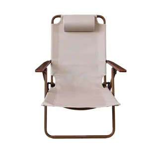 Logo personnalisé usine vente en gros Portable extérieur meilleure qualité réglable fabricants chaise de camping pliante