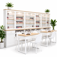 Ensemble de mobilier moderne sur mesure pour salon de manucure, aménagement de spa beauté, vitrine, table de manucure, comptoir de réception, équipements de magasin
