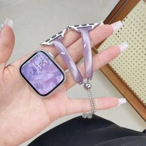 <span class=keywords><strong>Bracelet</strong></span> en jade tendance de nouvelle conception pour les modèles <span class=keywords><strong>Apple</strong></span> <span class=keywords><strong>Watch</strong></span> pour femmes, compatible avec les séries <span class=keywords><strong>Apple</strong></span> <span class=keywords><strong>Watch</strong></span> S11/S10/S9 - Product Image 6