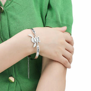 Pulsera de acero inoxidable con dibujos animados para mujer, brazalete con dibujos animados, a la moda, you re my Ohana - Product Image 5