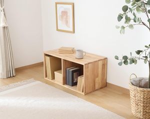 Étagère ouverte en bois de la série Tatami à combiner librement, largeur 31,5 x <span class=keywords><strong>profondeur</strong></span> 15,7 x hauteur 15,4 pouces (80 x <span class=keywords><strong>40</strong></span> x 39 cm), naturel - Product Image 6