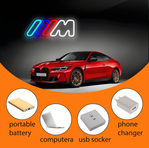 Letrero LED de Neón para Auto IIIM, Alimentado por USB 5V, Multicolor con Brillo Ajustable para Decoración de Pared en Garaje, Hogar y Centro Comercial - Product Image 4