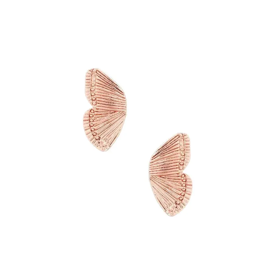 Originele Half Van Vlinder Studs Oorbellen Voor Vrouwen Vintage Gold Tone Metal Charmant Oorbellen Sieraden