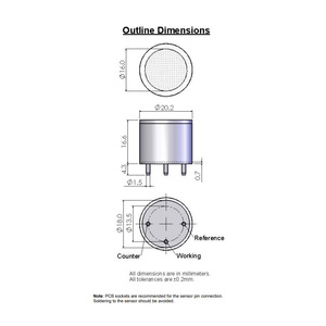 เซ็นเซอร์ตรวจจับก๊าซ H2S ของ Uk City Electrochemical รุ่น CLE-0113-400 ช่วงการตรวจจับ 0-1000 ppm สำหรับใช้งานในอุตสาหกรรม - Product Image 3
