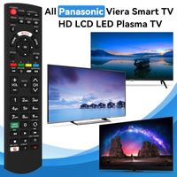 Télécommande universelle de remplacement pour téléviseurs Panasonic, compatible avec tous les téléviseurs intelligents Panasonic Viera HD LCD LED Plasma TV RM-L1378