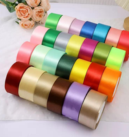 Ruban en satin écologique double face solide de 40 mm pour la couture de vêtements, la décoration de mariage, les emballages cadeaux, l'artisanat et les ornements