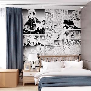 วอลเปเปอร์ลายการ์ตูนญี่ปุ่น นักล่าผี หนุ่ม ขาวดำ สำหรับตกแต่งผนังห้องนอน - Product Image 4