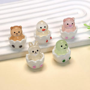 100 Piezas de Miniaturas de Resina Luminosas, Huevo de Nacimiento que Brilla <span class=keywords><strong>en</strong></span> la Noche, Accesorios para Jardín de Hadas, Mini Figuras Decorativas para Escritorio, Juguetes - Product Image 3