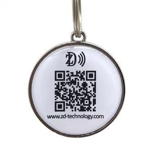 Etiqueta Metálica con Código QR Personalizado GSC 216 888 bytes, Etiqueta RFID NFC para Mascotas, Llavero de Rastreo de Animales - Product Image 2