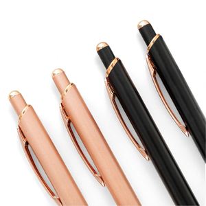 Luxury Rose Gold Black Personalized Metal <b>Roller</b> Ball Business Customizable Ballpoint Pens With Name - Product Image 2