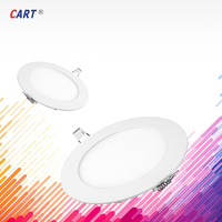 Plafonnier LED encastré rond ultra-mince RGBCCT dimmable en aluminium DC24V, fourni par l'usine