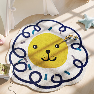 <span class=keywords><strong>Tappeto</strong></span> Circolare in Finta Lana di Alta Qualità Personalizzato per Soggiorno, Tappetino Pieghevole per <span class=keywords><strong>Camera</strong></span> da Letto delle Ragazze - Product Image 3