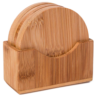 Ensemble de 6 sous-verres en bambou écologique, support pour boissons, tout naturel, nouveauté