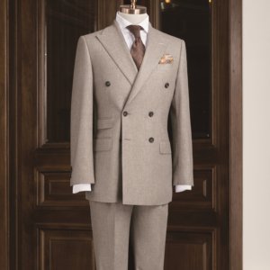 Abito Formale da Uomo Serie Personalizzata di Alta Gamma MTM, Abito Doppiopetto a Sei Bottoni con Tre Tasche, Risvolto Artigianale con Foro - Product Image 6