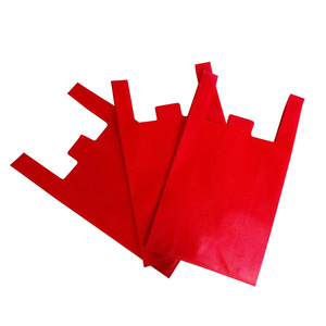 Saco da veste não tecido Eco friendly biodegradável t-shirt de compras sacos de embalagem - Product Image 5