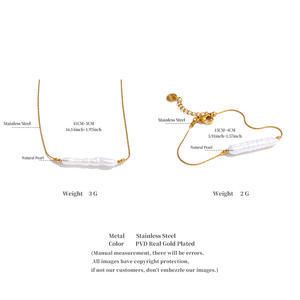 JINYOU 1555 Juego de Joyería de Acero Inoxidable Estilo Océano con Perlas Naturales, Collar con Colgante y Pulsera - Product Image 6