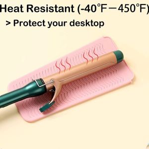 Alfombrilla de Silicona Resistente al Calor para Rizador de Pelo, con Orificio para Colgar, Bolsa de Almacenamiento Reutilizable, Práctica Herramienta de Peinado para Viajes - Product Image 2