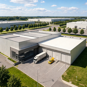 Instalación de Almacenamiento Logístico de Acero Estructural Modular Llave en Mano, Depósito de Mercancías Comerciales Prefabricado de Alta Resistencia - Product Image 1