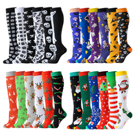 Chaussettes de compression 1520 mmHg pour hommes et femmes, pour le sport, la course à pied, le cyclisme, les voyages, hauteur genou, respirantes, anti-humidité, confortables