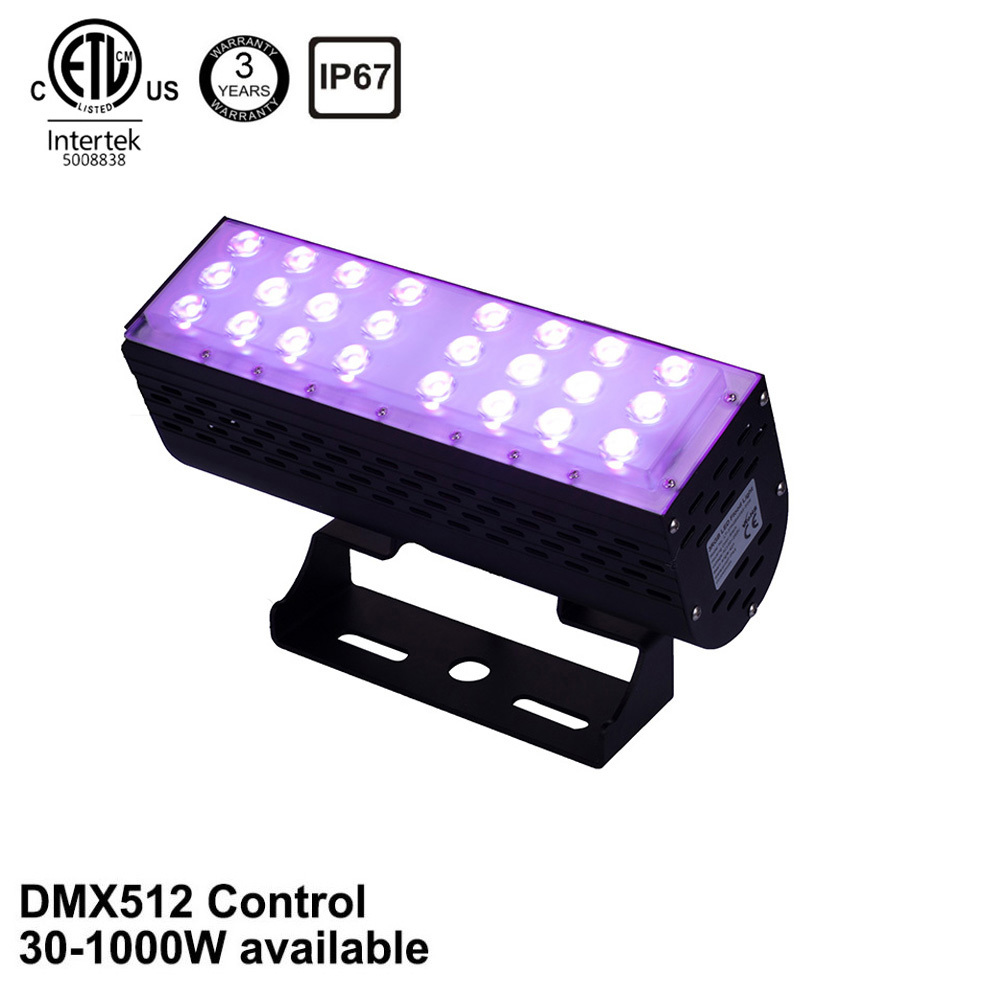 Rvb a mené la lumière d'inondation 100 watts bâtiment extérieur lampe de projet 150w RVB a mené la lumière