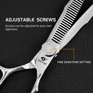 6 inç paslanmaz çelik profesyonel berber saç kesim makas salon kuaför araçları ev inceltme makas - Product Image 4