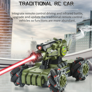 Tank jouet télécommandé électrique 2,4 GHz avec pulvérisation et rotation à 360 degrés, 2 motifs, cadeau pour garçons - Product Image 2