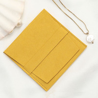 Pochette à bijoux de luxe avec Logo personnalisé, avec coussinet d'insertion, enveloppe en microfibre, pochette à bijoux pour collier, bagues, boucles d'oreilles, emballage