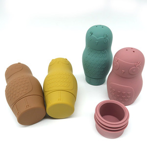 Forma de búho <span class=keywords><strong>Squirt</strong></span> Baby Bath Toys Silicona Cute Floating Water Toys Bathtime Sensory Play Set Regalo divertido para niños pequeños - Product Image 5