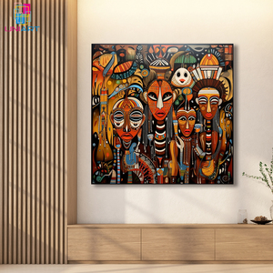 Pintura de arte de la cultura Nubia UNIART, obra de arte de estilo africano sin marco, impresión en lienzo, arte de pared para decoración del hogar - Product Image 6