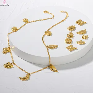 Lefeng-collar de acero inoxidable chapado en oro de 18K, joyería de moda, personalizado, pez Tortuga, colgante de Animal, fabricante