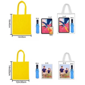 Borsa da donna con immagine alla fragola rosa alla moda pieghevole a lunga durata Shopping Bag con manico riutilizzabile realizzata in tela Cott - Product Image 5