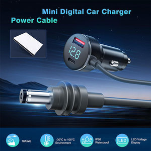 Allume-cigare haute puissance 3 en 1, étanche, mini adaptateur de chargeur de voiture avec affichage numérique DC et port USB A - Product Image 3