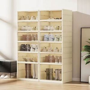 Zapatero Plegable y Apilable Jili Clear de Lujo, Ecológico e Impermeable, con Capacidad para 6-18 Pares, para Puerta de Cocina, con Imán, Apto para Alimentos - Product Image 6