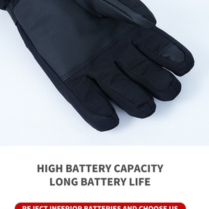 Gants chauffants à écran tactile USB certifiés CE, mitaines chauffantes électriques bon marché, mitaines chauffantes en cuir imperméables pour le ski - Product Image 3