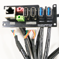 Panel Frontal USB 3,0 para PC, placa de expansión de ordenador con puerto de Audio USB3.0, entrada de micrófono
