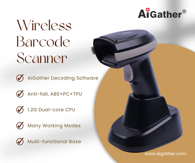 Wholesale 2D Wireless Barcode Scanner Handheld Scan Reader QR Bar Code Reader With Charging Cradle A-9569N
