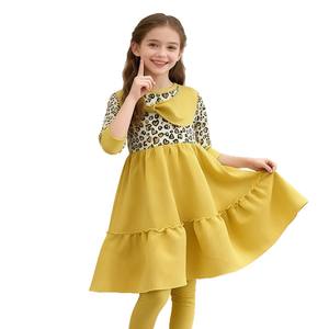 Vestido Casual de Verano para Niña Pequeña, Tejido a Crochet, Corte en A, Estampado de Leopardo, Estilo Princesa, Cuello Redondo - Product Image 5